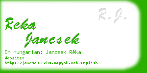 reka jancsek business card
